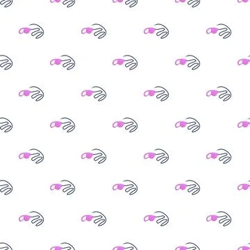 Swimming goggles repeat pattern on white background 库存插图