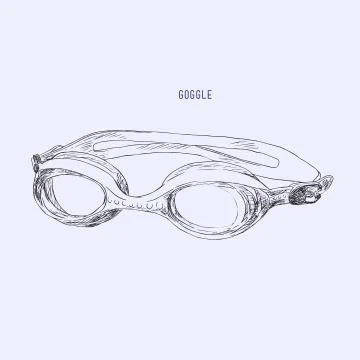 Swimming Goggles vector. Stock Illustration