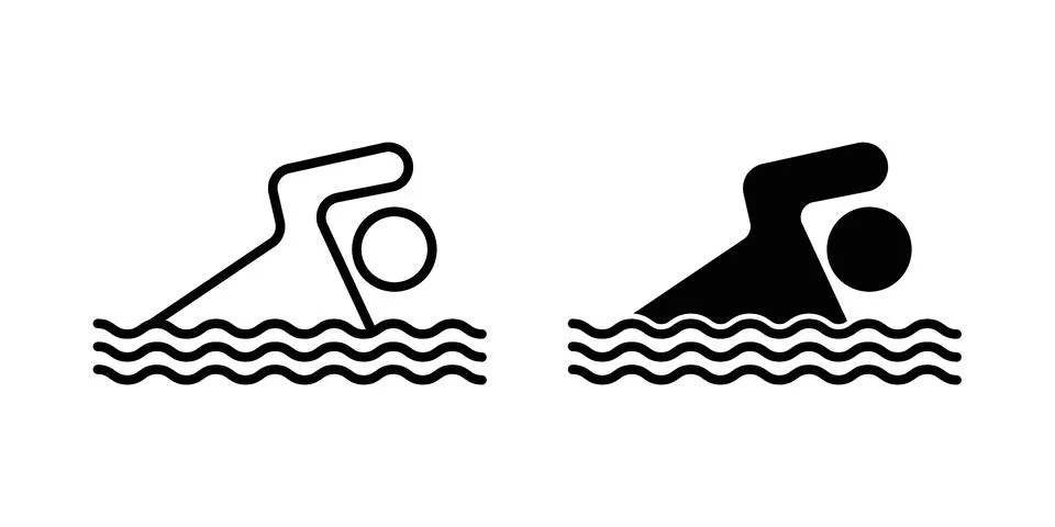 Swimming icon graphic element. web icon set Illustrazione stock