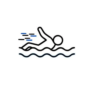 Swimming icon Stock Illustration