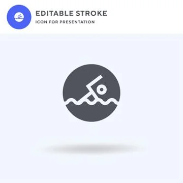 Swimming icon vector, filled flat sign, solid pictogram isolated on white, logo イラスト素材