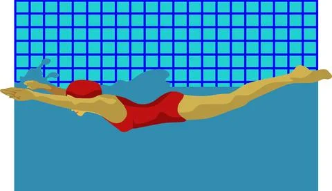 Swimming Stock Illustration