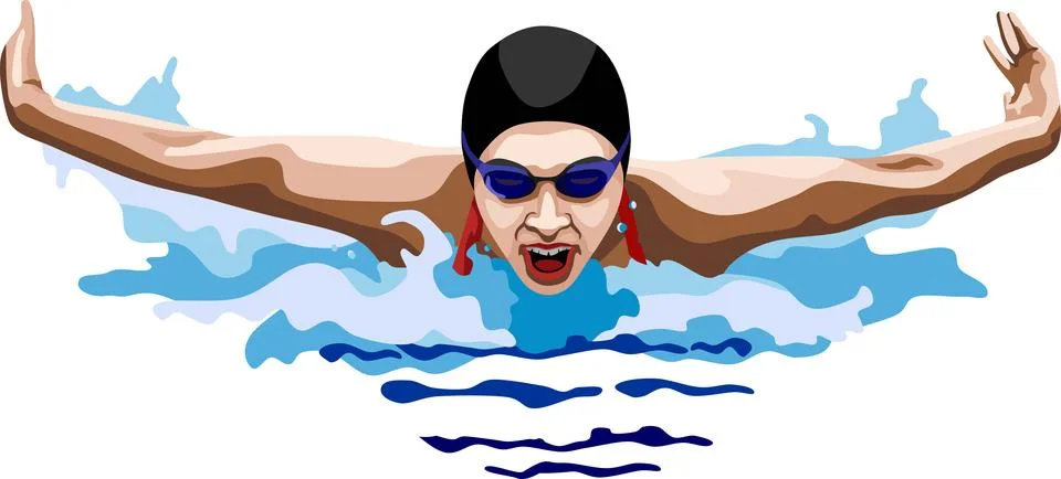 Swimming Stock Illustration