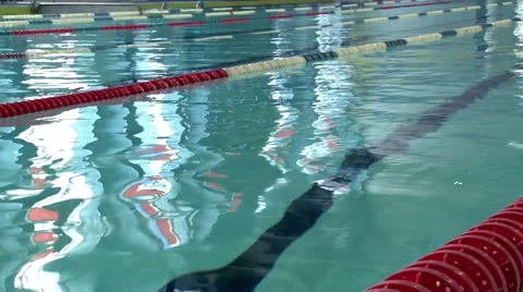 Swimming lanes in the pool Stock Footage 57451179