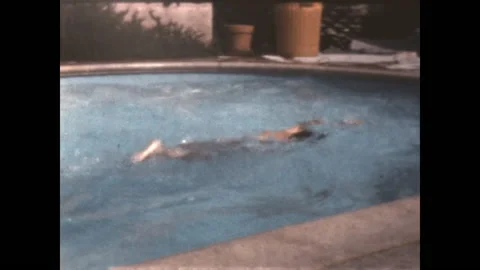 Swimming Laps 1968 Stock Footage 211901017