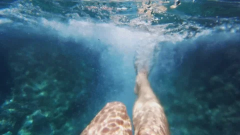 Swimming legs Stock Footage 129749609