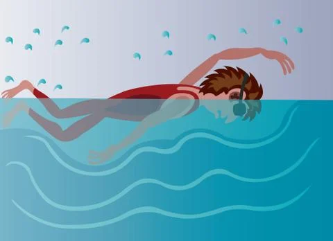 Swimming lessons 3 Stock Illustration