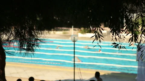 Swimming lessons time lapse 2 Stock Footage 53813577