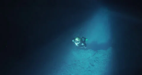 Swimming in light rays Stock Footage 31283102