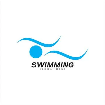 Swimming logo concept vector illustration 스톡 일러스트