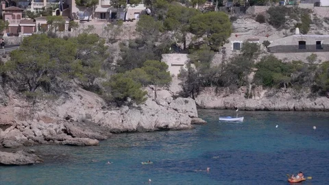 Swimming in Mediterranean Stock Footage 98570884