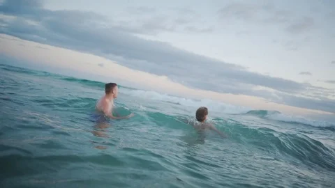 Swimming In Ocean Stock Footage 75272885