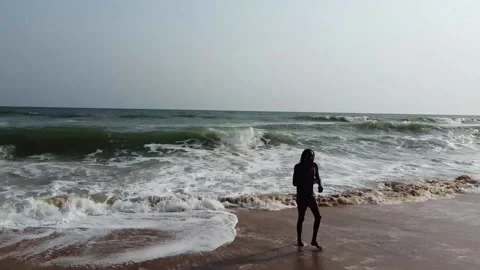 Swimming in the Ocean Stock Footage 170859362