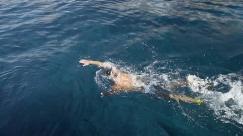 Swimming in the Ocean Stock Footage 231838782