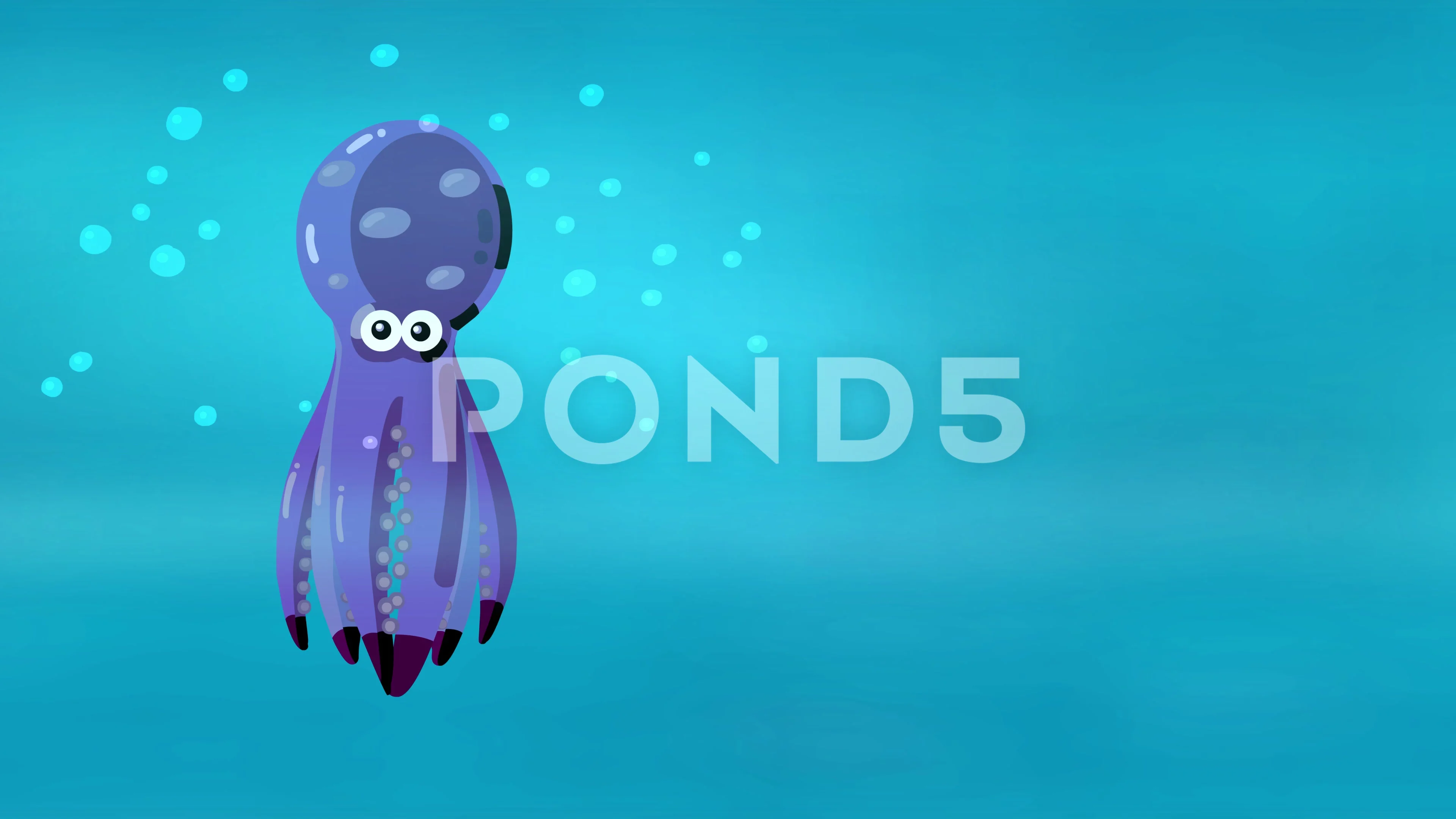 Swimming octopus cartoon opener | Stock Video | Pond5