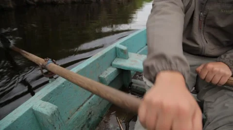 Swimming at the old boat Video stock 48902395