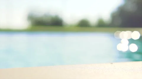 Swimming pool abstract defocused background. Blurred backdrop Stockbeeldmateriaal 333015006