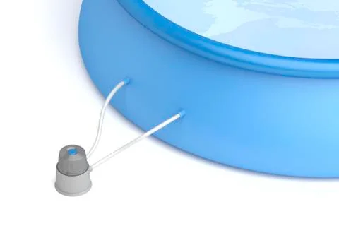 Swimming pool and filter pump Stock Illustration