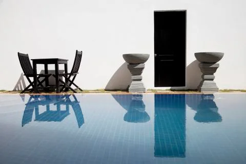 Swimming pool area 스톡 사진
