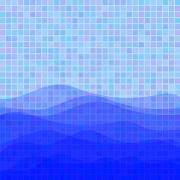 Swimming Pool Background. Ceramic Wall Illustrazione stock