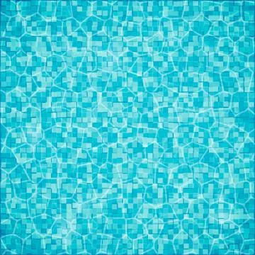 Swimming pool background. Top view of water surface with waves and sun glare  Stock Illustration