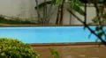 Swimming Pool in Bad Weather under Rain. HD Footage