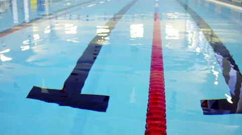 Swimming Pool With Blue Water Stockbeeldmateriaal 67086543