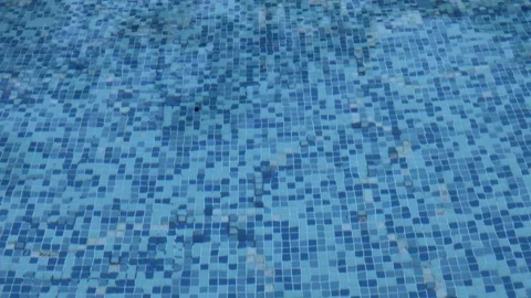 Swimming pool bottom caustics ripple and flow with waves background. Stock Footage 201879647