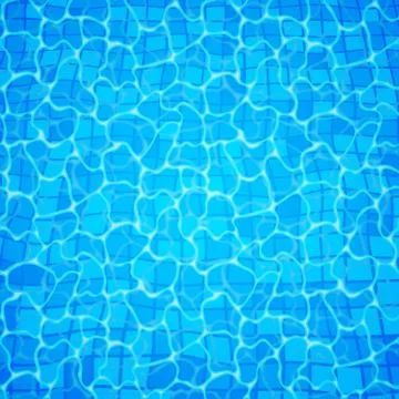 Swimming pool bottom caustics ripple and flow with waves background. Seamless Stock Illustration