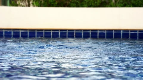 .Swimming pool with bubbles blue water. 動画素材 135394079