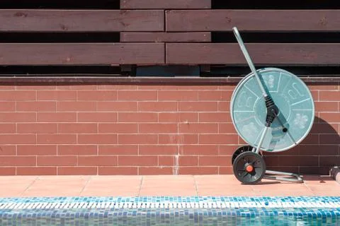 Swimming pool cleaning tools Stock Photos