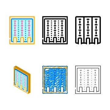 Swimming pool color icon vector multistyle Stockillustratie