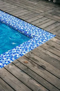 Swimming pool corner Stock Photos
