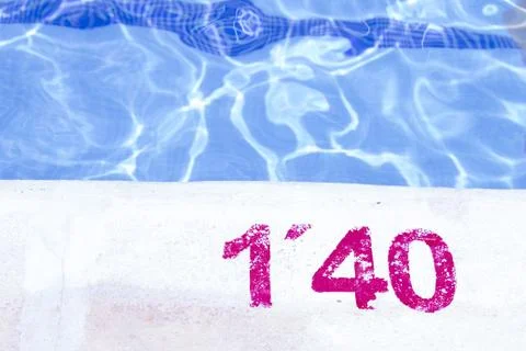 Swimming pool depth Stock Photos