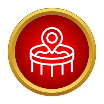Swimming pool destination map pin location icon Ilustração Stock