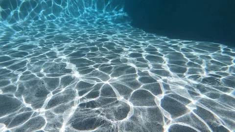 Swimming Pool Details - Underwater Patterns POV, 4k Slow Motion Stock Footage