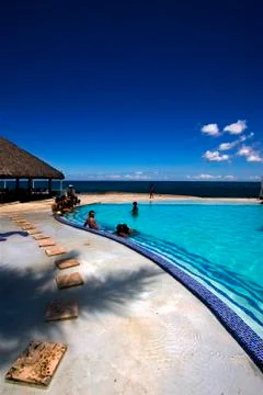 Swimming pool   dominicana Stock Photos