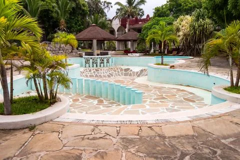 A swimming pool empties Stock Photos