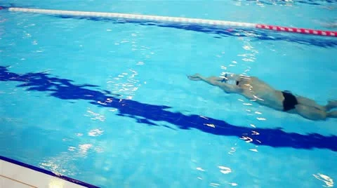 Swimming pool, finning Stock Footage 22071334