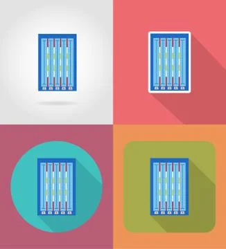 Swimming pool flat icons vector illustration Illustrazione stock