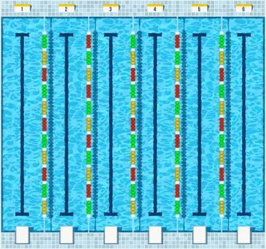 Swimming pool flat vector illustration Stock Illustration