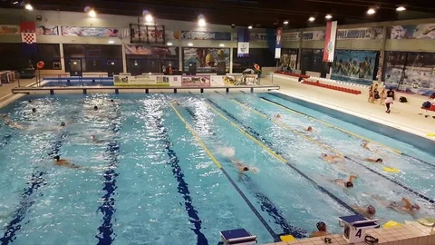 Swimming in the pool Stock-Footage 83705617