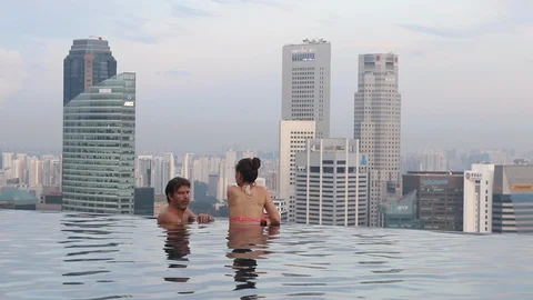 In a swimming pool Stock Footage 102036977