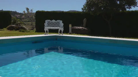 Swimming pool garden Stock Footage 22688933