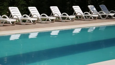 Swimming Pool Garden Stock Footage 84640415