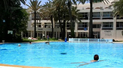 Swimming pool in hotel Stock Footage 774660