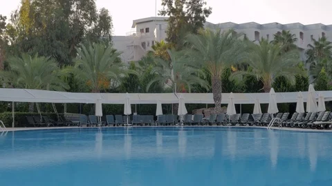 Swimming pool in hotel 스톡 동영상 82335839