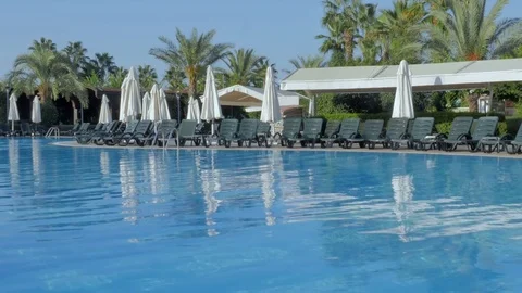 Swimming pool in hotel Stock Footage 82381790