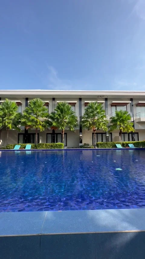 Swimming Pool in Hotel Stock Footage 243470638