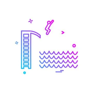 Swimming pool icon design vector Stock Illustration